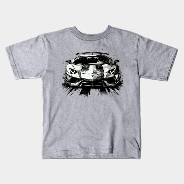 Lamborghini aventador Kids T-Shirt by Vehicles-Art